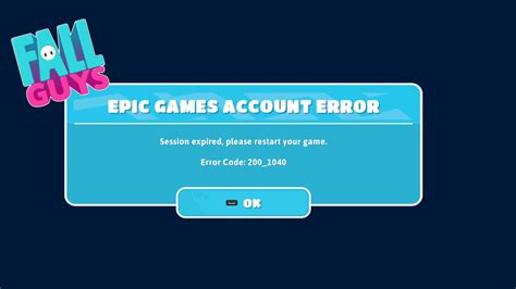 fall guys epic games account hatası